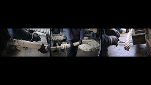 The Clock in Commune, Helen McCrorie, video still, 2016, the making of the torches